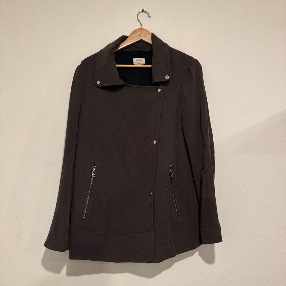 Aritzia Wilfred Mayet Japanese Crepe Moto Jacket Size Medium